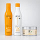 Color Lock Routine: GK Hair Juvexin UV/UVA Shield Shampoo, Shield Conditioner and color masque jar