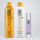 Silky Hair Routine: GK Hair Gold Shampoo, Gold Conditioner and Cashmere hair cream