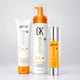 Heat Styling Routine: GK Hair Thermal Styleher cream, Styling Mousse and Hair Serum