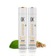 GK Hair Moisturizing Shampoo and Conditioner in a 300 ml tube, surrounded by green leaves and seeds in a white background