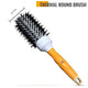 Orange-handled thermal round brush with black bristles and a thickness of 53mm. The image is labeled "Thermal Round Brush" at the top.